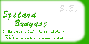 szilard banyasz business card